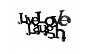 Kulcstartó Live Love Laugh 6 akasztós fekete színű, 25x11x2,5 cm 5