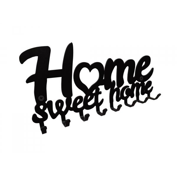 Home sweet home fém kulcstartó fekete színben 2
