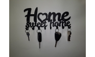 Home sweet home fém kulcstartó fekete színben 3