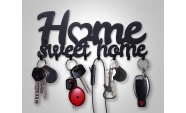 Home sweet home fém kulcstartó fekete színben 4