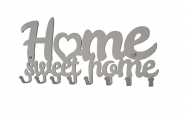 Home sweet home fém kulcstartó fehér színben 2