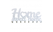 Home sweet home fém kulcstartó fehér színben 4