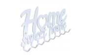 Home sweet home fém kulcstartó fehér színben 5