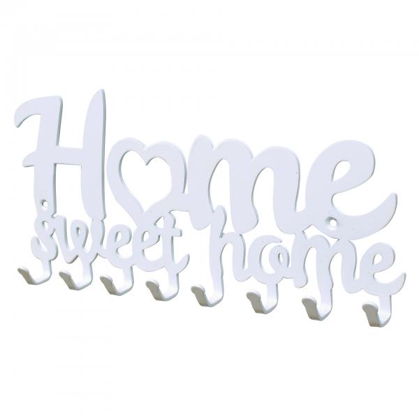 Home sweet home fém kulcstartó fehér színben 6