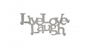 Kulcstartó Live Love Laugh 6 akasztós fehér színű, 25x11x2,5 cm 1