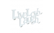 Kulcstartó Live Love Laugh 6 akasztós fehér színű, 25x11x2,5 cm 5