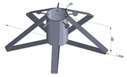 Fém fenyőtartó állítható átmérővel 100mm-45mm, szürke 4