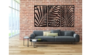Fali dekoráció, Pálmafa levél 3 darabos szett, fekete, 1500x800 mm, vastagság 2 mm fém 5