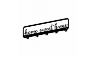 Home Sweet Home fém fogas 5 akasztóval fekete színben 2