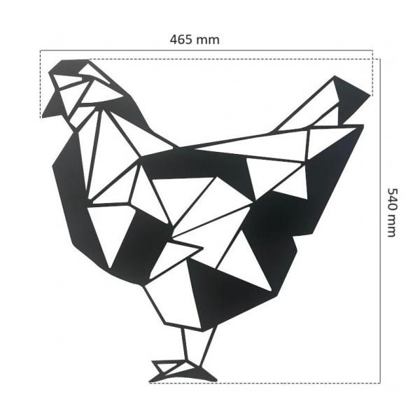 Minimalista Tyúk geometriai fali dekoráció 3