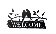 Fali fém dekoráció Welcome Birds 