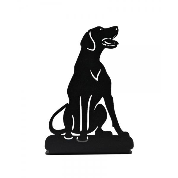 Ülő kutya, vizsla könyvtámasz, 165x110 mm, fém, matt fekete 1