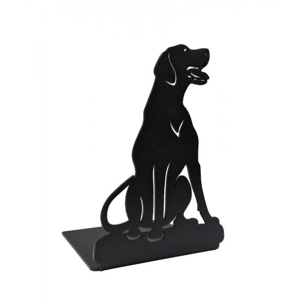 Ülő kutya, vizsla könyvtámasz, 165x110 mm, fém, matt fekete 2