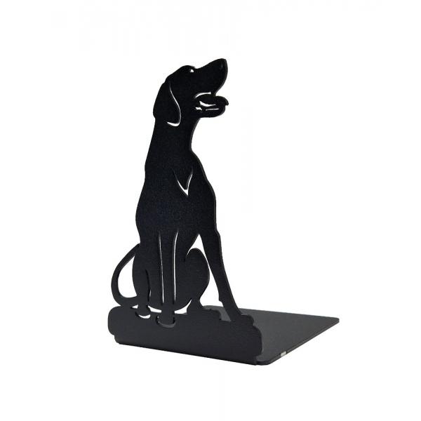 Ülő kutya, vizsla könyvtámasz, 165x110 mm, fém, matt fekete 3