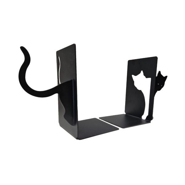Macska könyvtámasz két darabos, 180x110 mm, fém, matt fekete 3