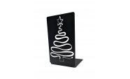 Karácsonyfa könyvtámasz, 180x110 mm, fém, matt fekete 2