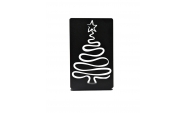 Karácsonyfa könyvtámasz, 180x110 mm, fém, matt fekete 1