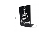 Karácsonyfa könyvtámasz, 180x110 mm, fém, matt fekete 4