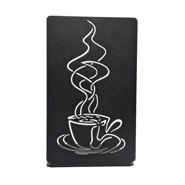 Kávé könyvtámasz, 180x110 mm, fém, matt fekete 2