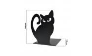 Macskák könyvtámasz két darabos,  model 3, 135x110 mm, fém, matt fekete 5