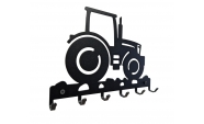 Traktor kulcstartó 6 akasztóval, fekete színben 4