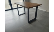 Két darabos asztalláb szett, fém, elektrosztatikusan festett, fekete, 72x50x8 cm 9