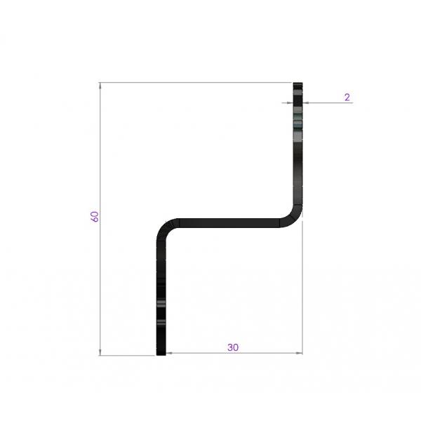 Kerekitett 3 darabos fogas 60 mm-es átmérővel 4