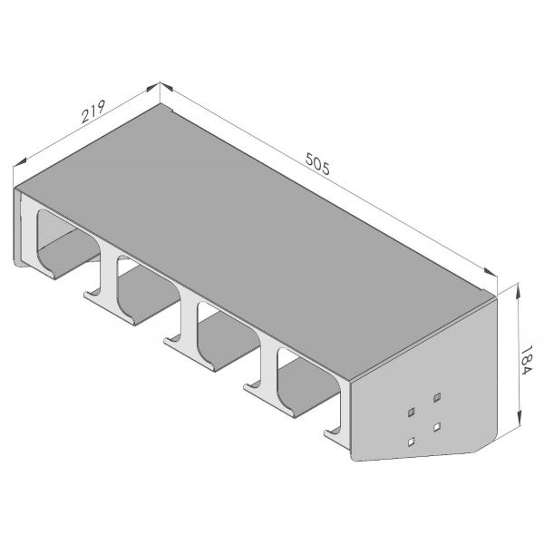 Fali behajtó tároló 4 ferőhellyel 5