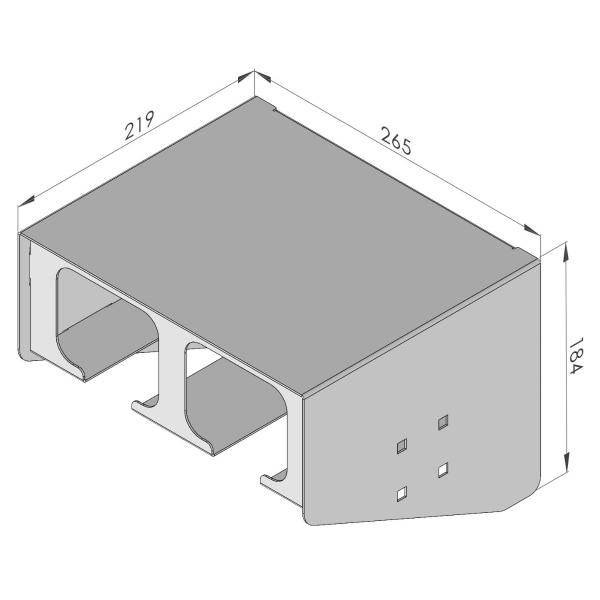 Fali behajtó tároló 2 ferőhellyel 2