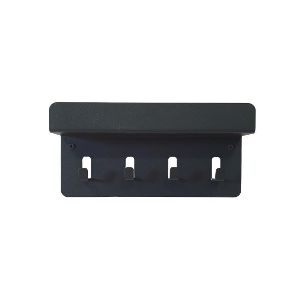 Kulcstartó 4 akasztós polccal 25x12 cm, Antracit 1