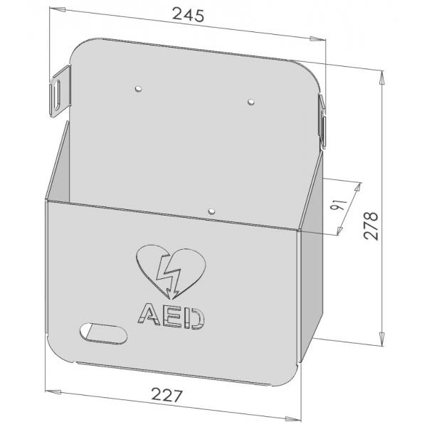 Fém fali tartó AED defibrillátorokhoz 6