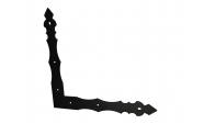 Dekoratív összekötő vinkli, acél, 30x30 cm, fekete 2