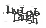 Live Love Laugh fogas fehér szinben 2