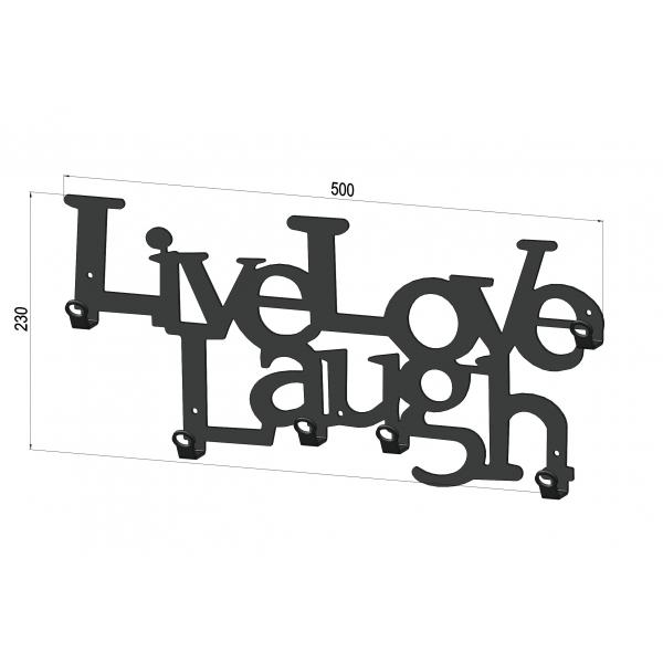 Live Love Laugh fogas fehér szinben 2