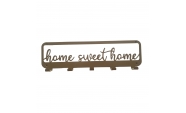 Home Sweet Home fém fogas 5 akasztóval arany színben
