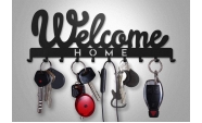 Welcome Home feliratú kulcstartó fekete színben 10 akasztóval 3