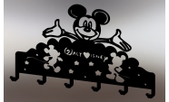 Mickey Mouse kulcstartó 6 db akasztóval, 25*25 cm, Fekete színű 2
