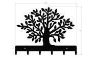  Élet fája kulcstartó model 2 fekete színben 6 akasztóval 2
