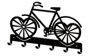 Bicikli kulcstartó model 2 fekete színben 6 akasztóval 2