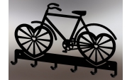 Bicikli kulcstartó model 2 fekete színben 6 akasztóval 4