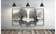 Tree Kiss fali dekoráció 3 darabos szett , fekete, 1960 x 1200 mm, vastagság 2 mm, fém 4