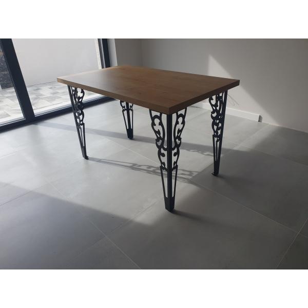 Négy darabos asztalláb szett, fém, elektrosztatikusan festett, fekete, Model 1, 72cm 5