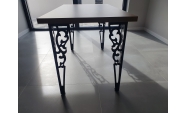 Négy darabos asztalláb szett, fém, elektrosztatikusan festett, fekete, Model 1, 72cm 6