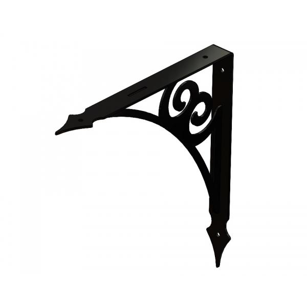 Dekoratív polctartó, 15X15 cm, acél, fekete 1