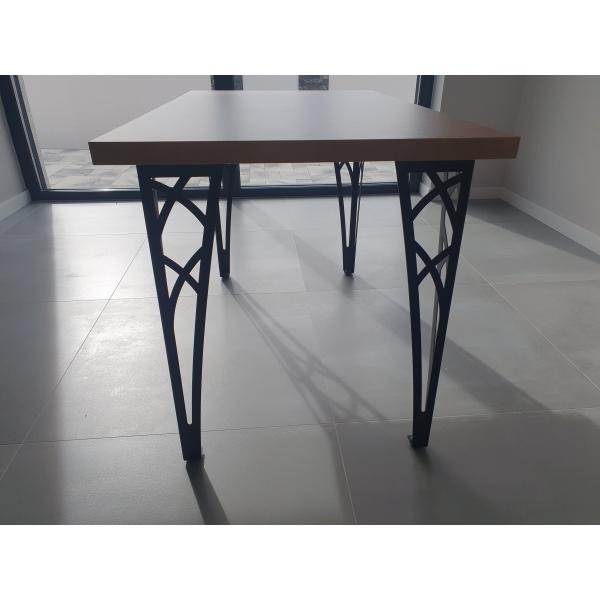 Négy darabos asztalláb szett, fém, elektrosztatikusan festett, fekete, Model 2, 71cm 6
