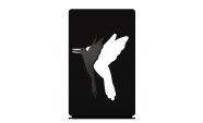 Kolibri könyvtámasz, 180x110 mm, fém, matt fekete