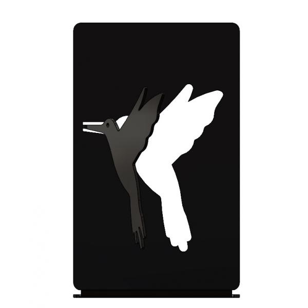 Kolibri könyvtámasz, 180x110 mm, fém, matt fekete 1