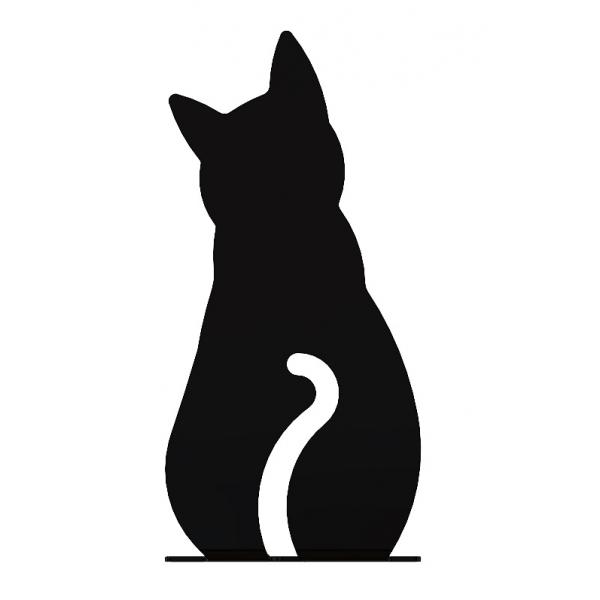 Macska könyvtámasz, 180x110 mm, fém, matt fekete 1