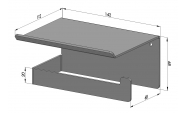 WC-papír tartó, fehér Model 1, 142x110x2.5 mm  3